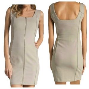 Alexander Wang Ponte Knit Exposed Zip Mini Dress